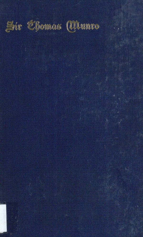 Rulers of India. Edited by Sir William Wilson Hunter: Sir Thomas Munr