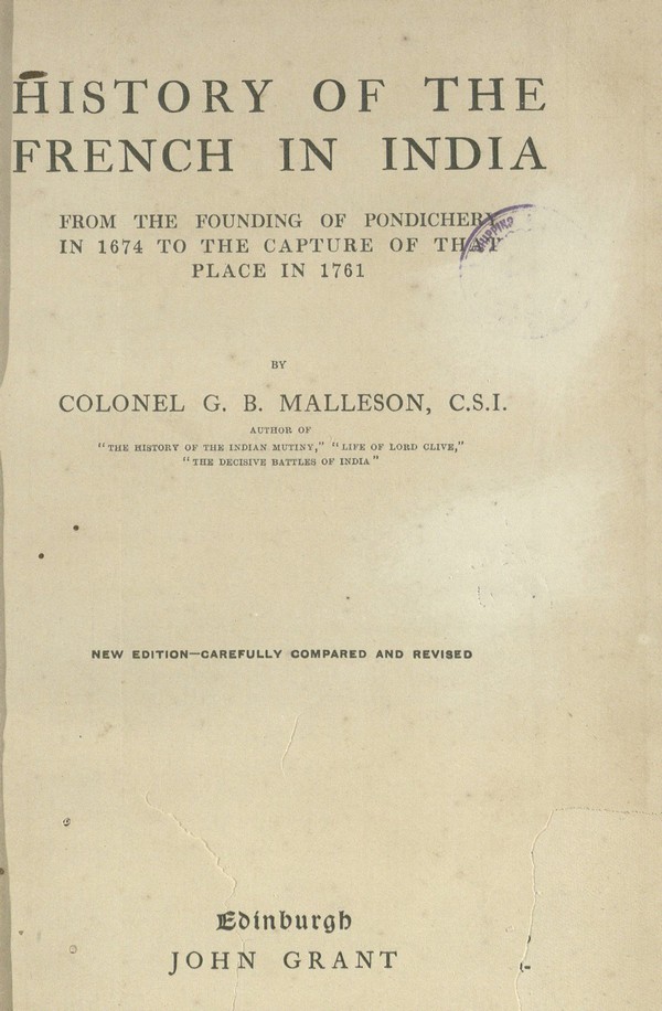 History of the French in India