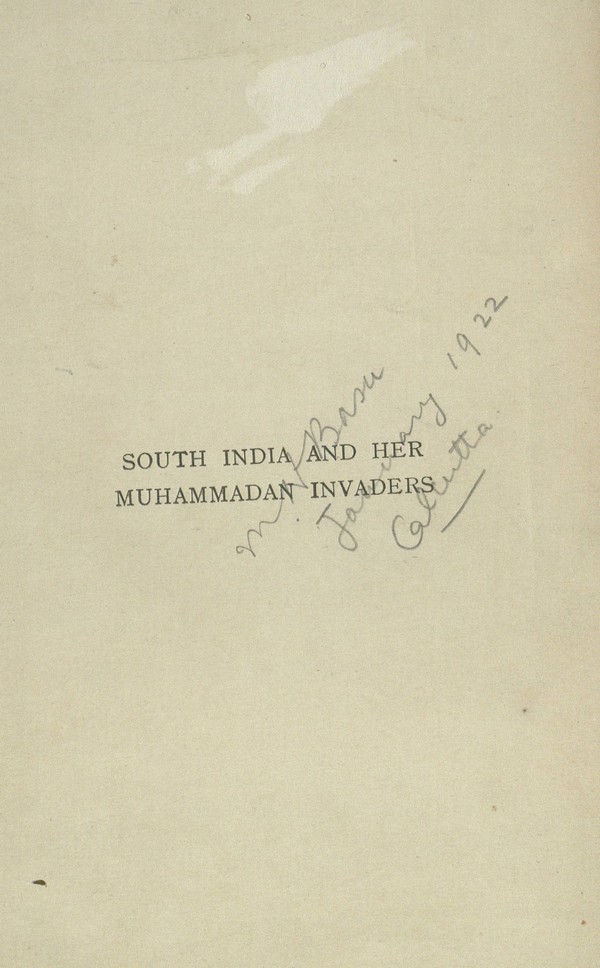 South India and Her Muhammadan Invaders