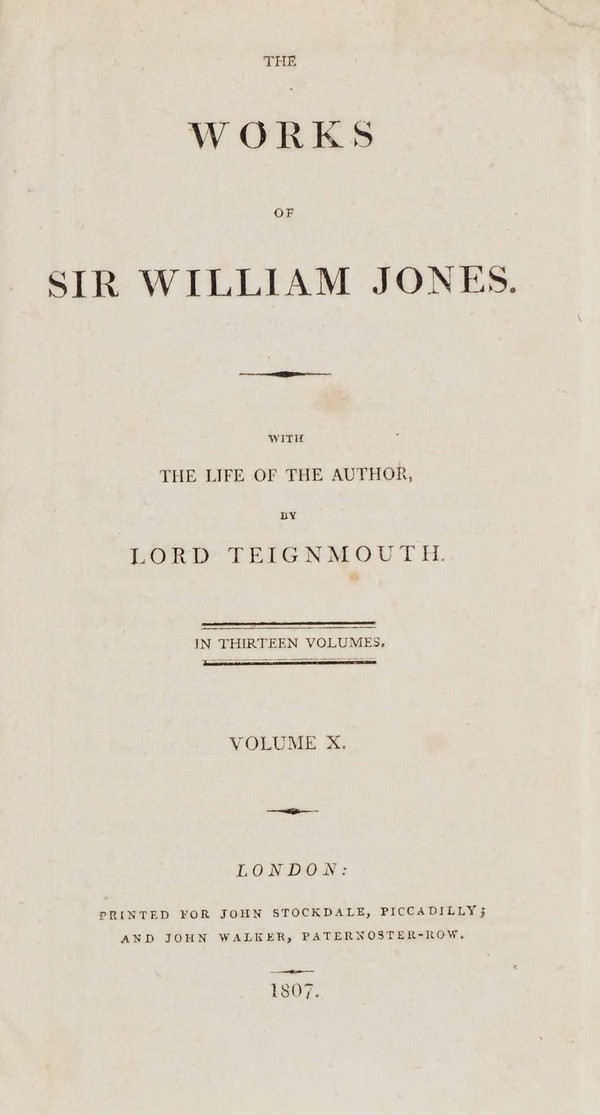 Works of Sir William Jones-X