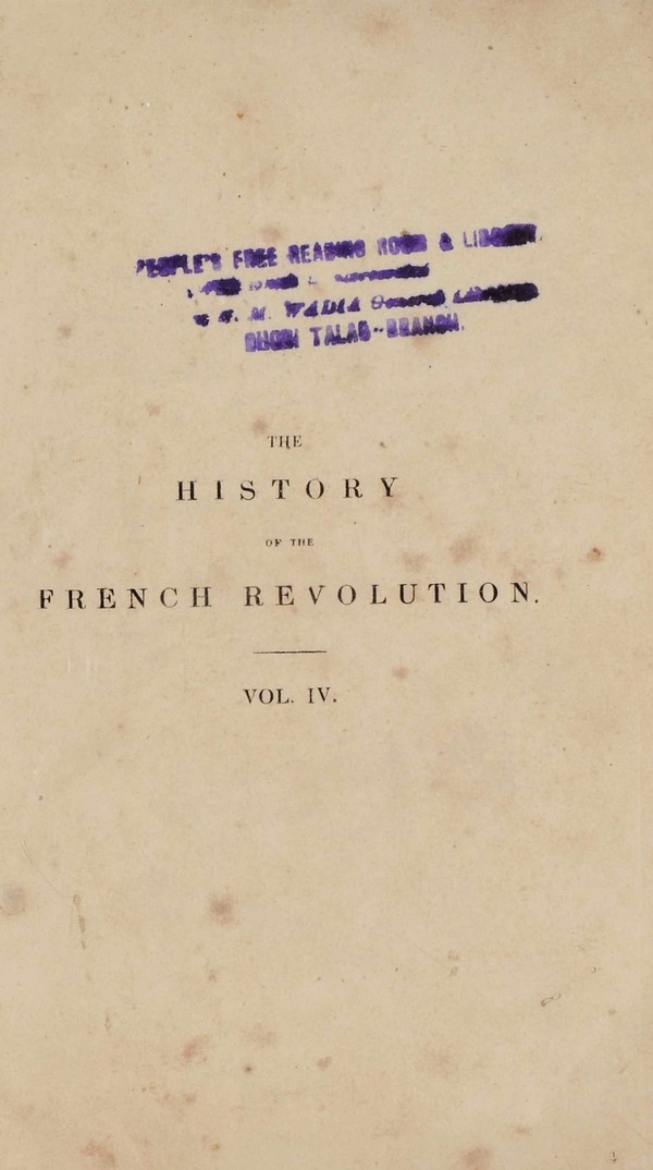 History of the French Revolution. Vol. IV