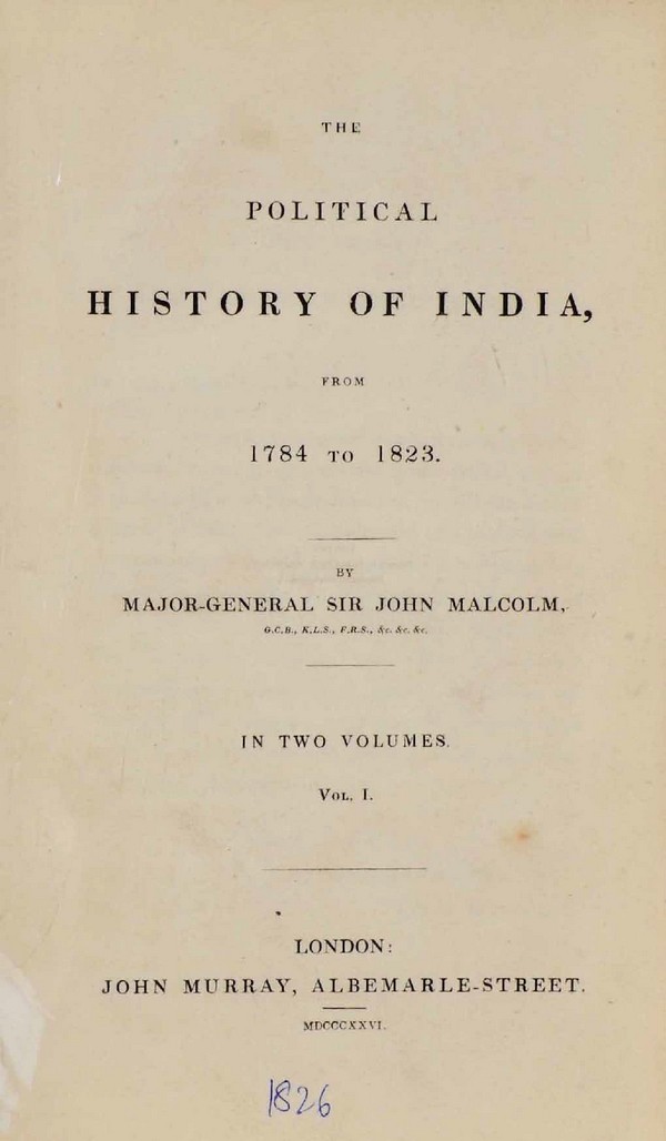 Political History of India from 1784 to 1823. Vol. 1