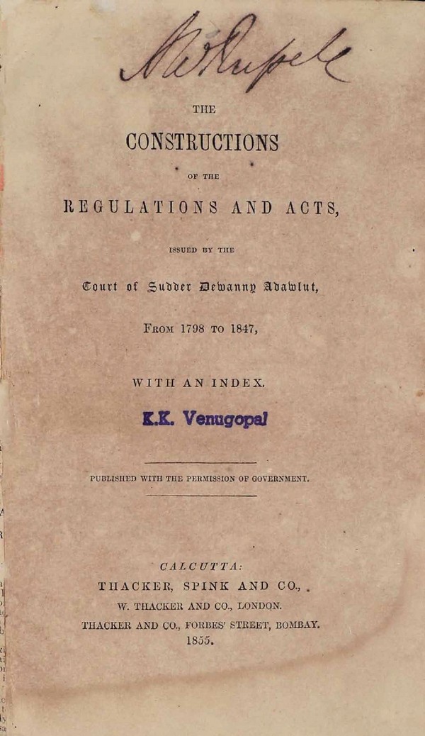 Construction of the Rgulation Acts