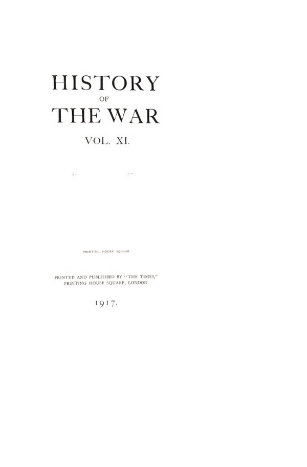 History of the War. Vol. XI
