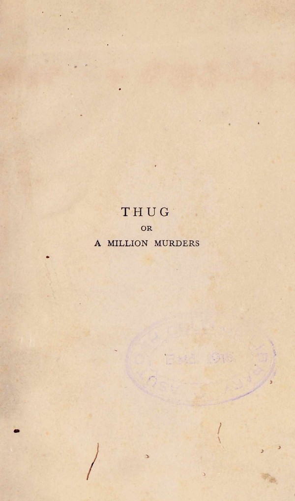 Thug or A Million Murders