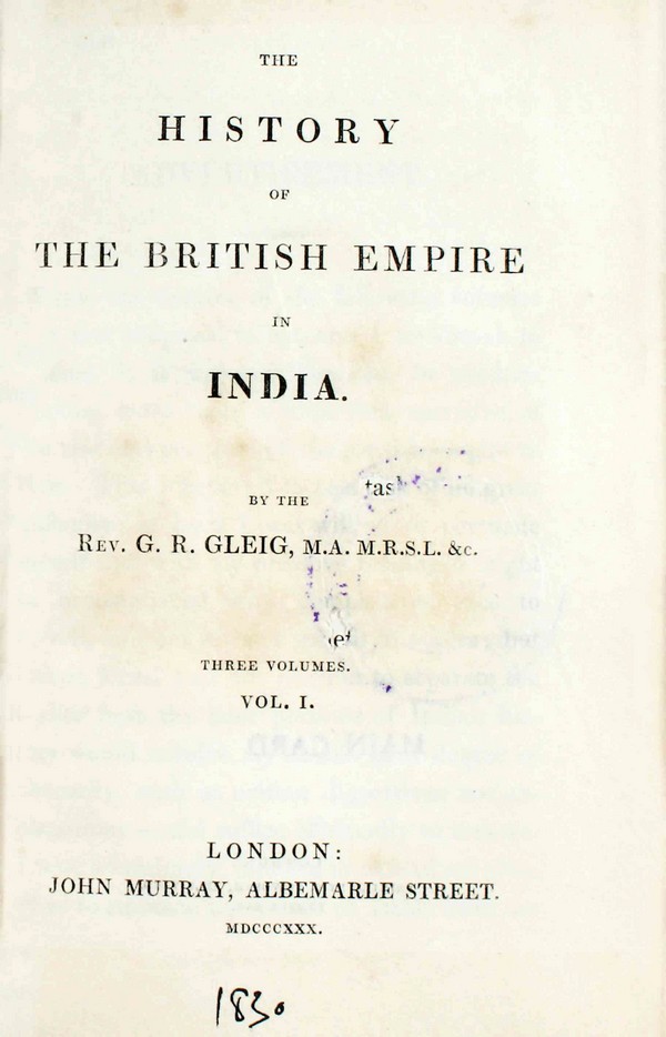 History of the British Empirein India. Vol. I #