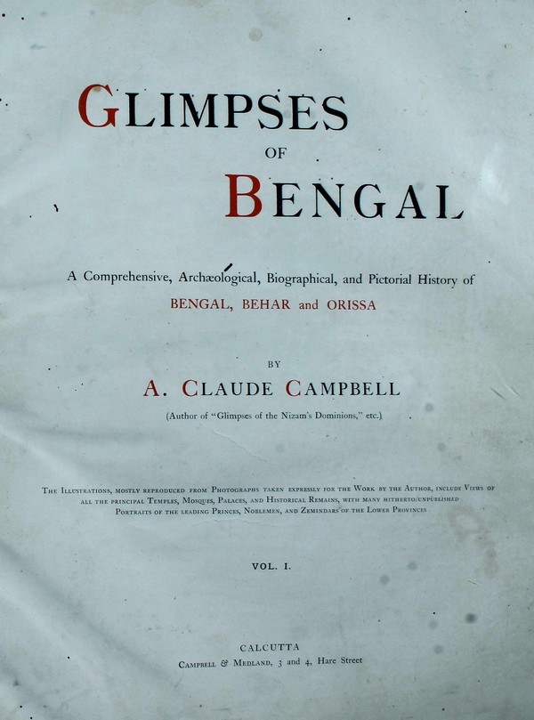 Glimpses of Bengal . Vol. I #