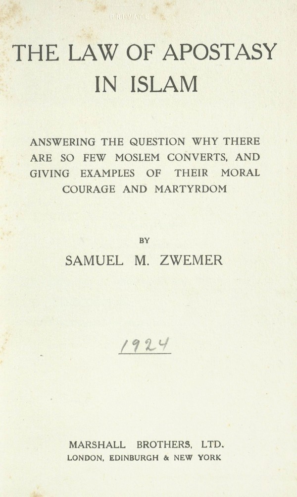 The law of apostasy in Islam.
