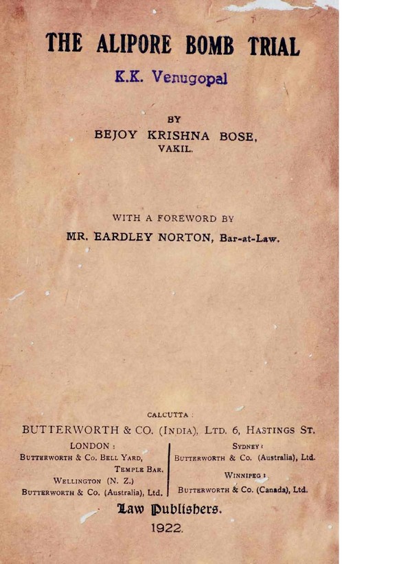 The Alipore Bomb Trial