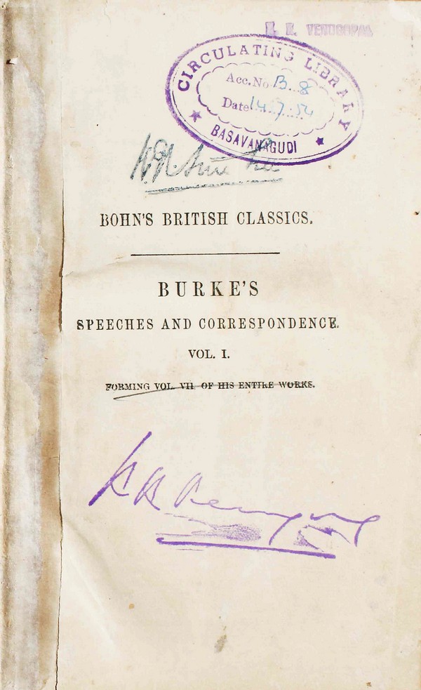 The Speeches of the Right Honourable Edmund Burke on the Impeachment of WarrenHastings. Vol. I