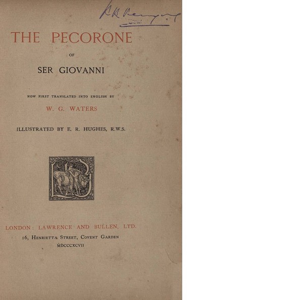 The Pecorone of Ser Giovanni