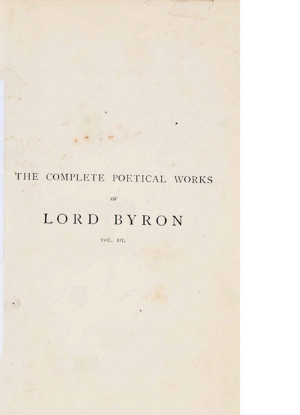 The Poetical works of Alfred Tennyson. Vol. 3