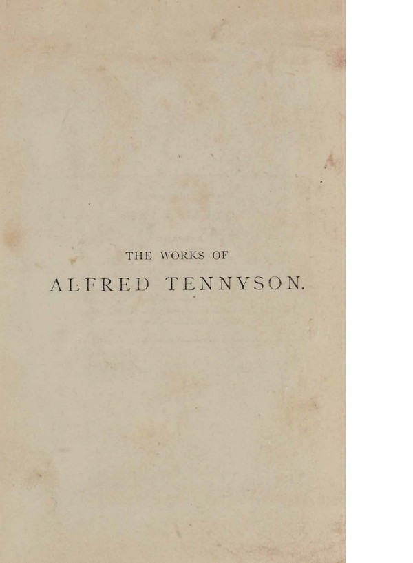 The Poetical works of Alfred Tennyson. Vol. 5