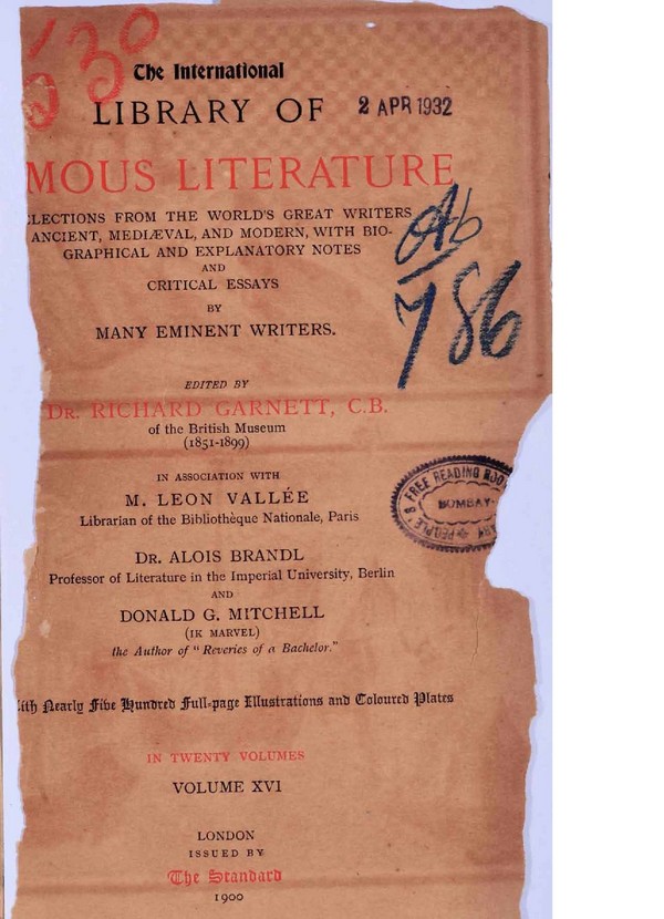 International Library of Famous Literature.