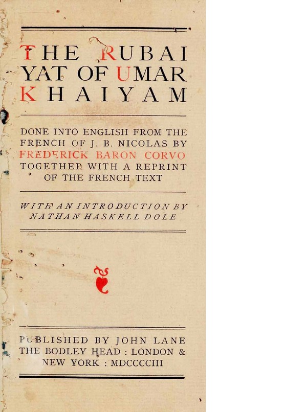 The Rubaiyat of Umar Khaiyam