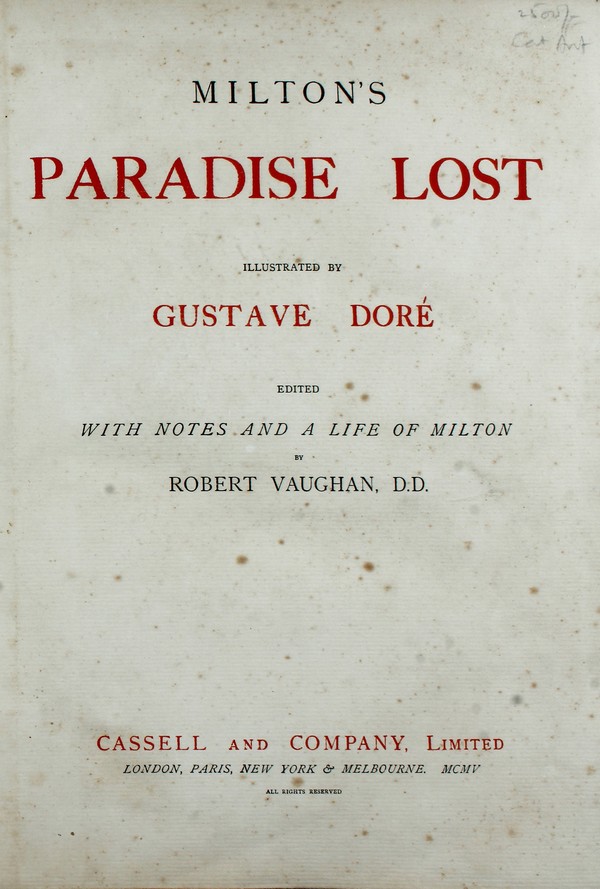 Milton’s Paradise Lost Illustrated by Gustave Dore #