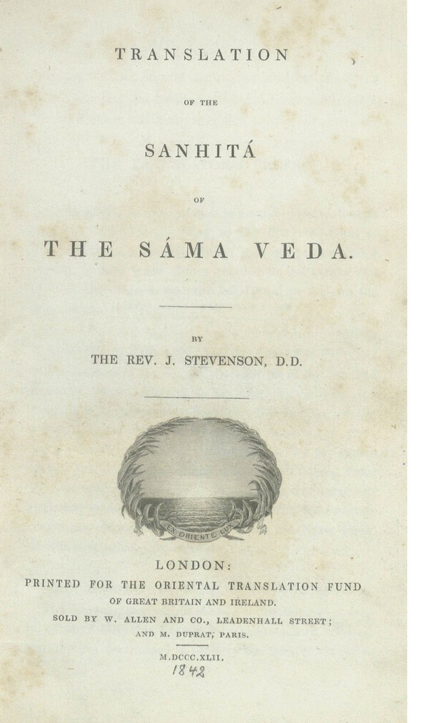 Translation of the Sanhita of the Sama Veda