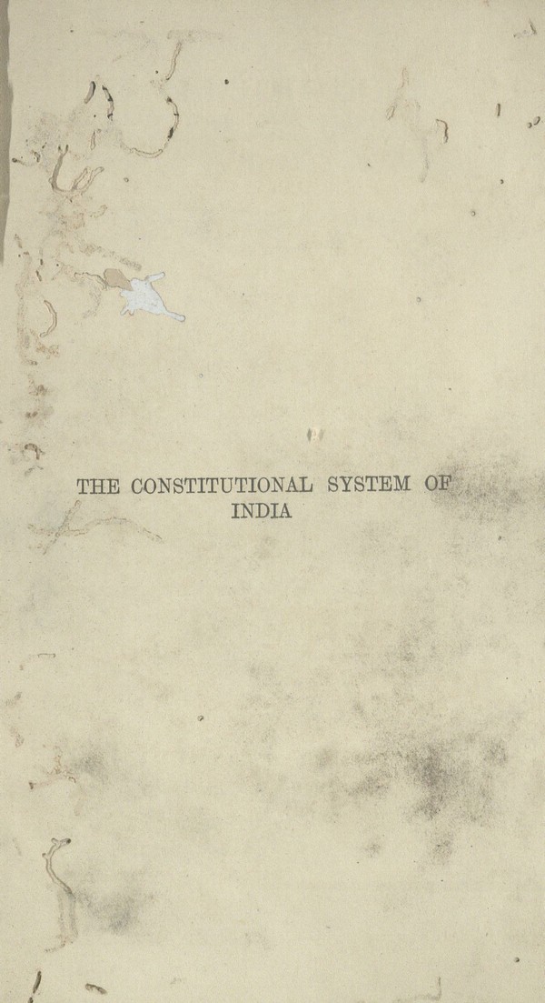 The constitutional system of India 21-06-2025 A Critical and Comparative A nalysis