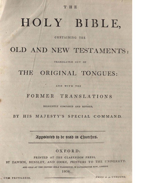 Holy Bible containing the old & new testaments