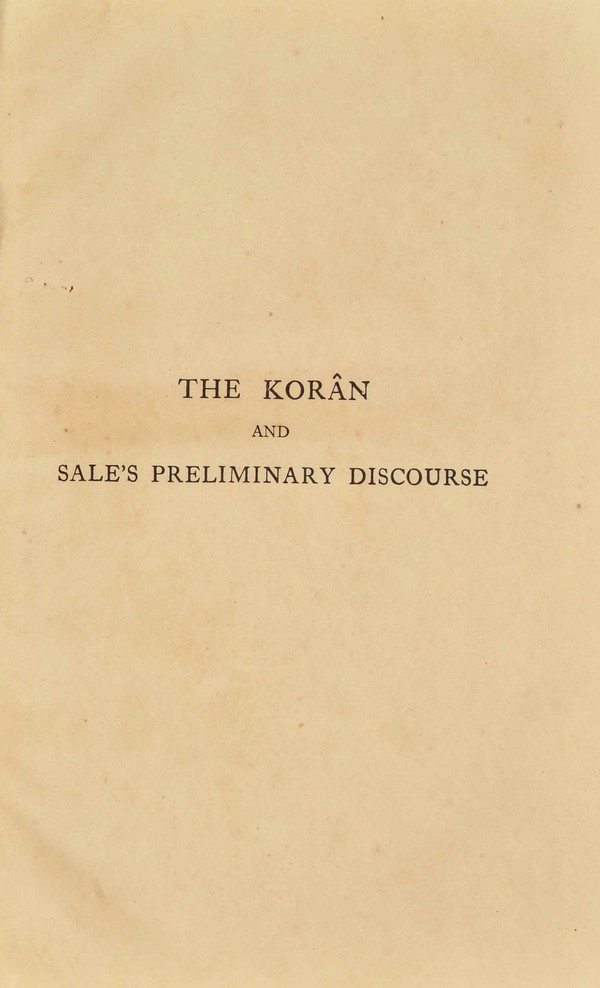 The Koran : Translated into English from the Original Arabic