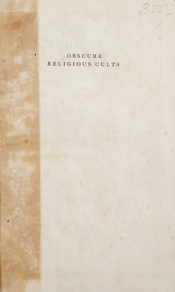 Obscure Religious Cults #