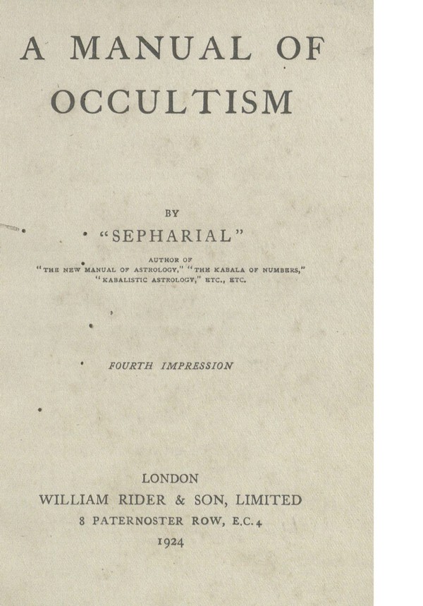 Manual of Occultism