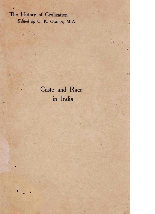 Caste and Race in India