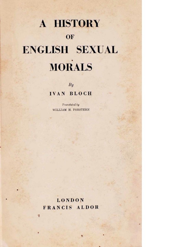 History of English Sexual Morals