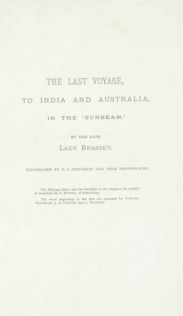 Last Voyage to India and Australia in the Sunbeam