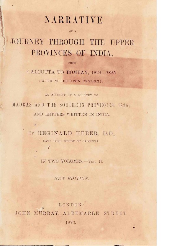 Narrative journey through the upper provinces of India. Vol. II