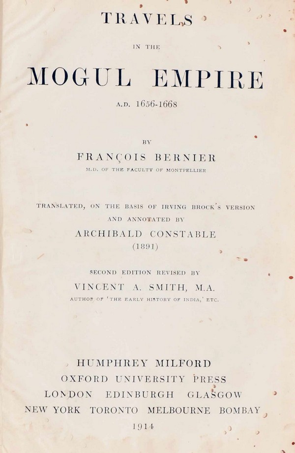 Travels in the Mogul Empire A.D. 1656-1668