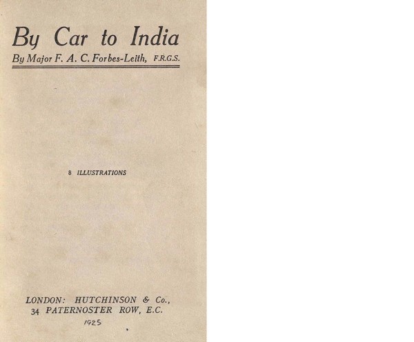 By Car to India