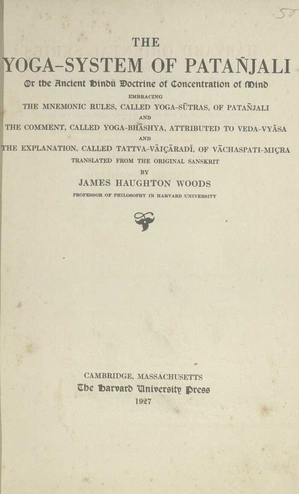 Yoga system of Patanjali